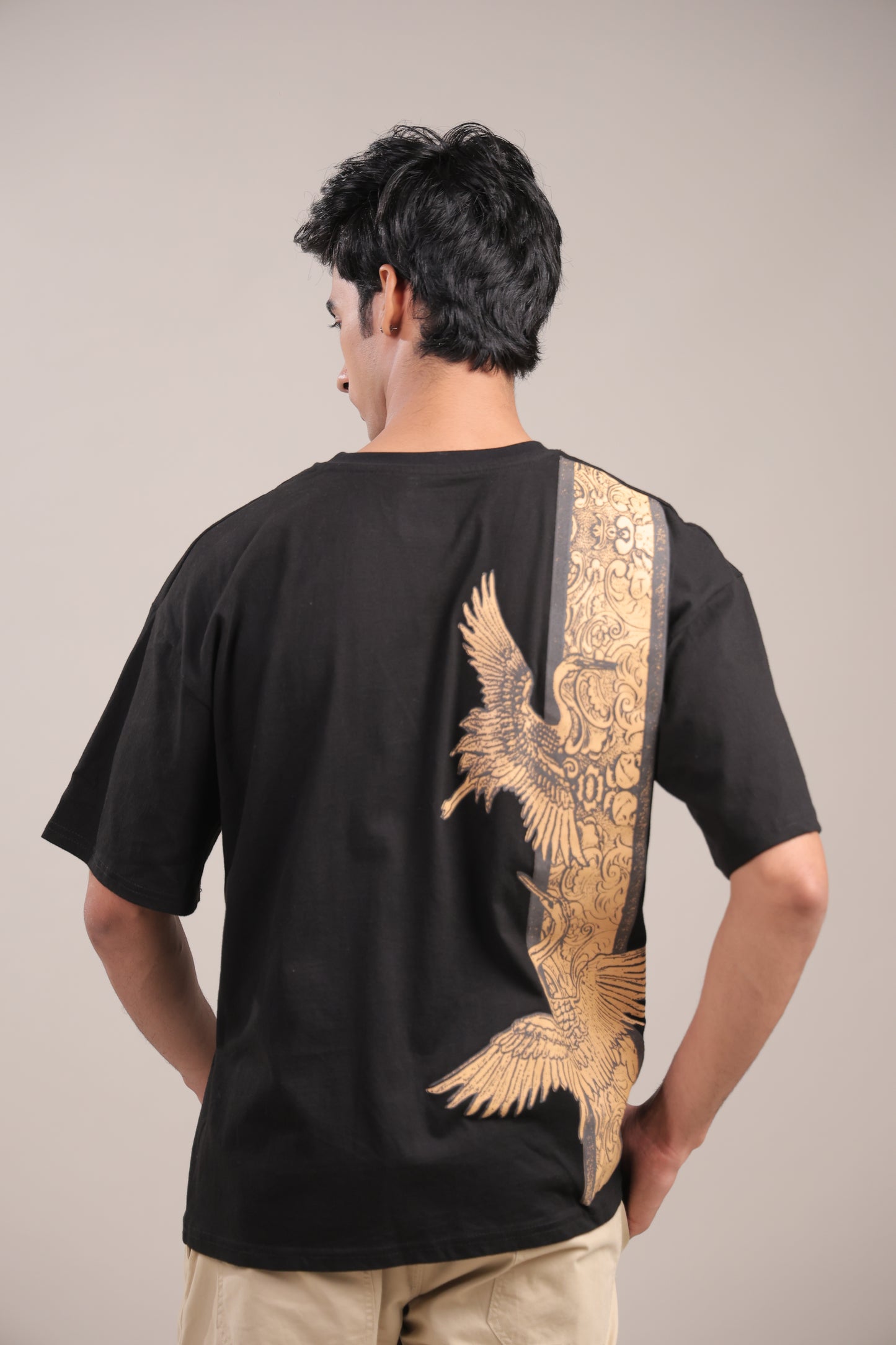 Chhaap – Black Dove Printed T-Shirt