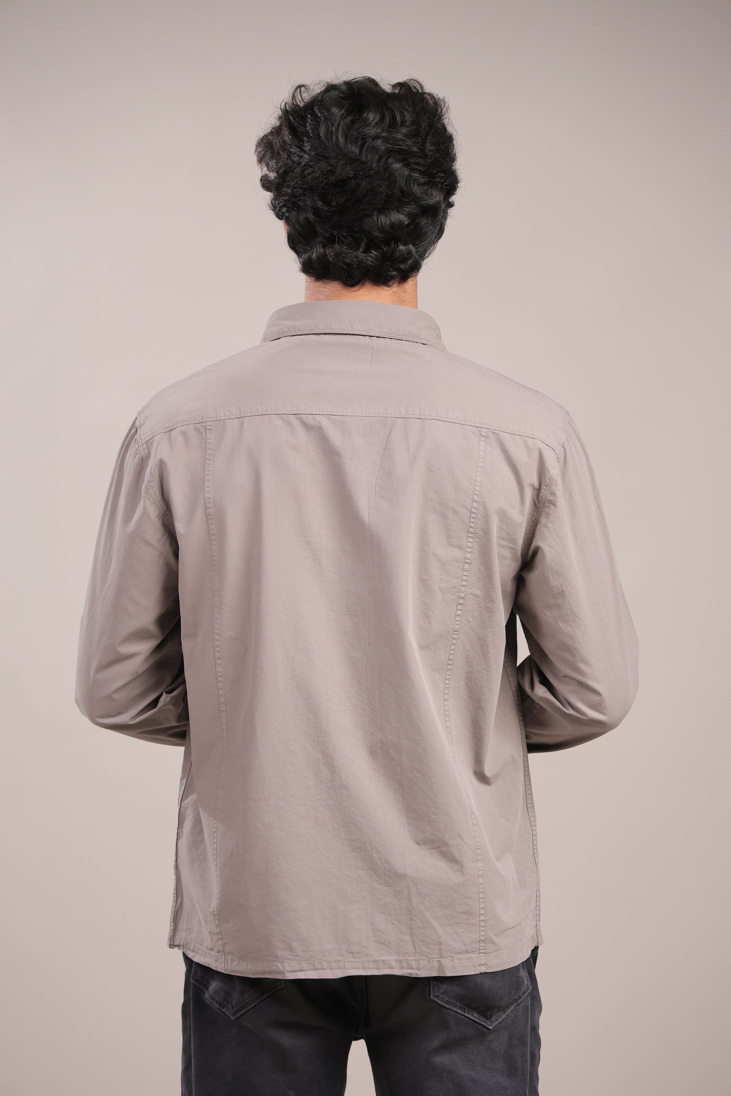 Prakriti – Grey Embroidered Recycled Shirt