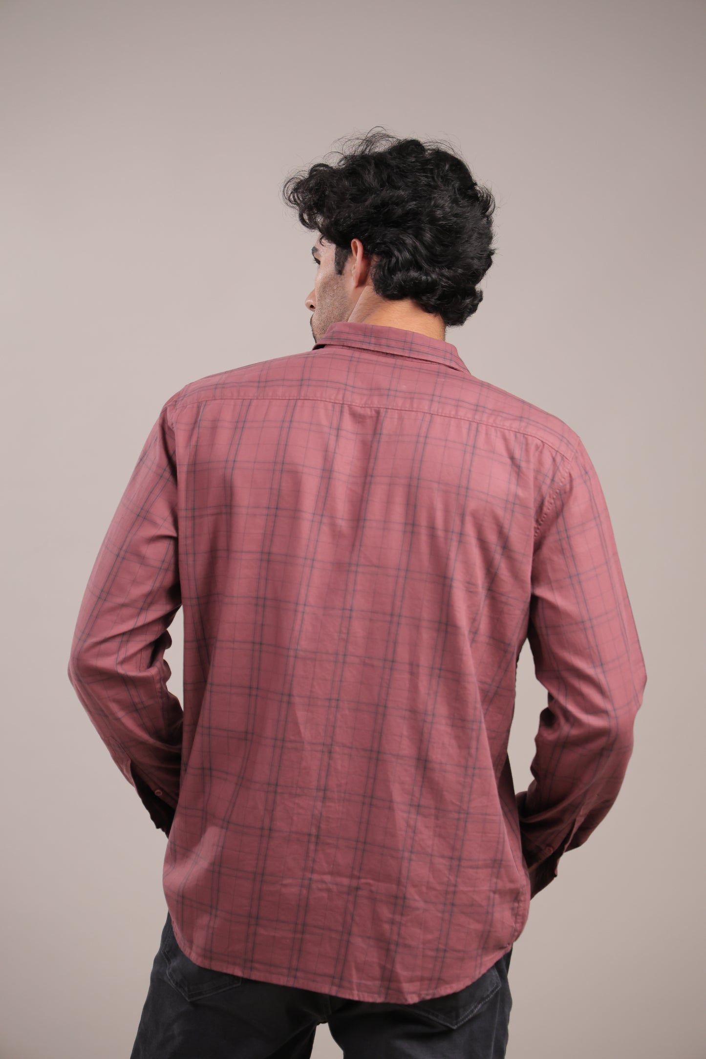 Manthan – Checkered Shirt (Brick Red)