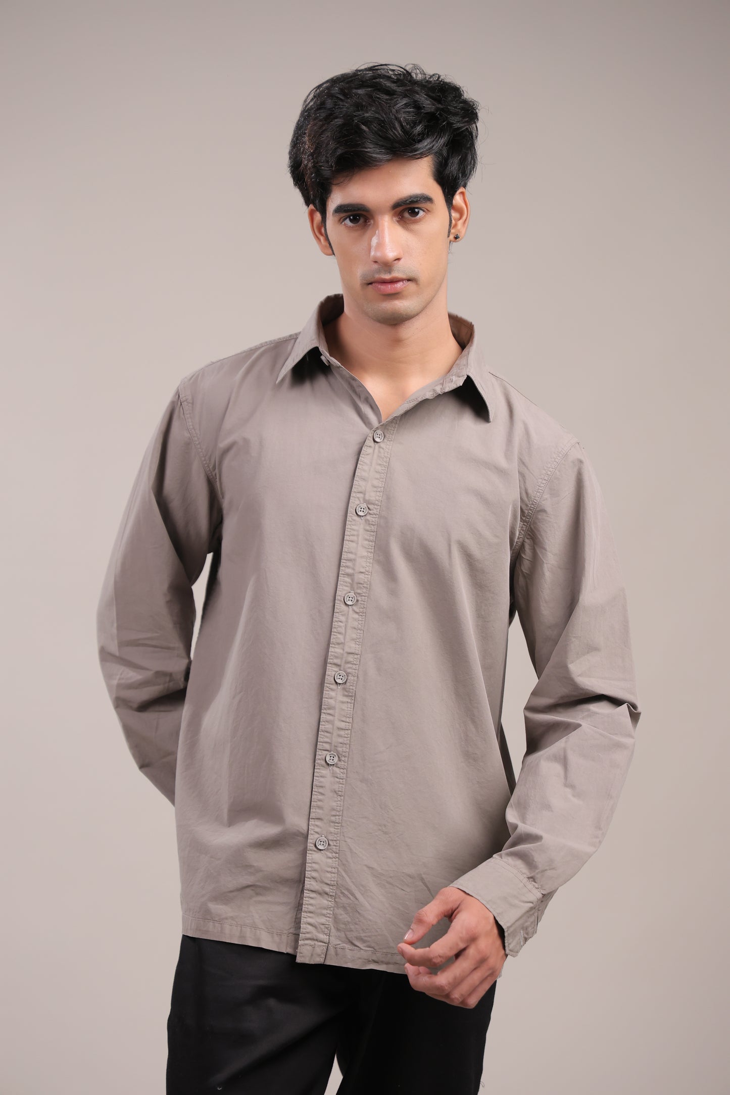 Prakriti – Plain Grey Recycled Shirt