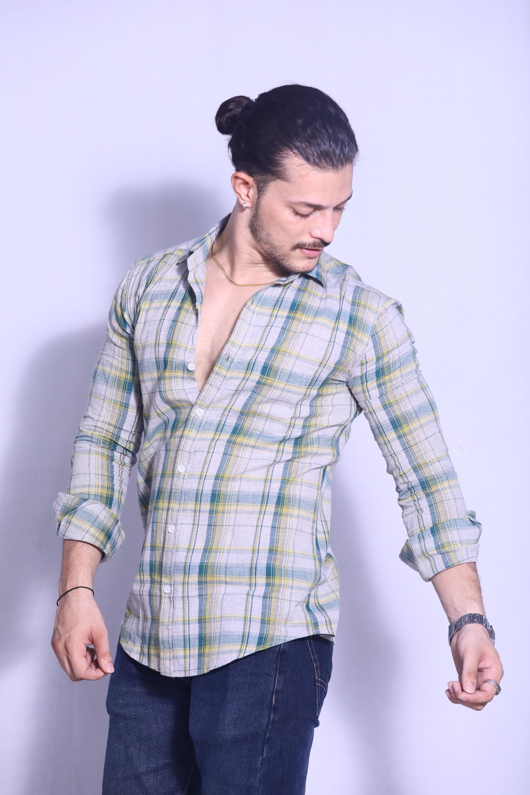 Light Grey Check Shirt