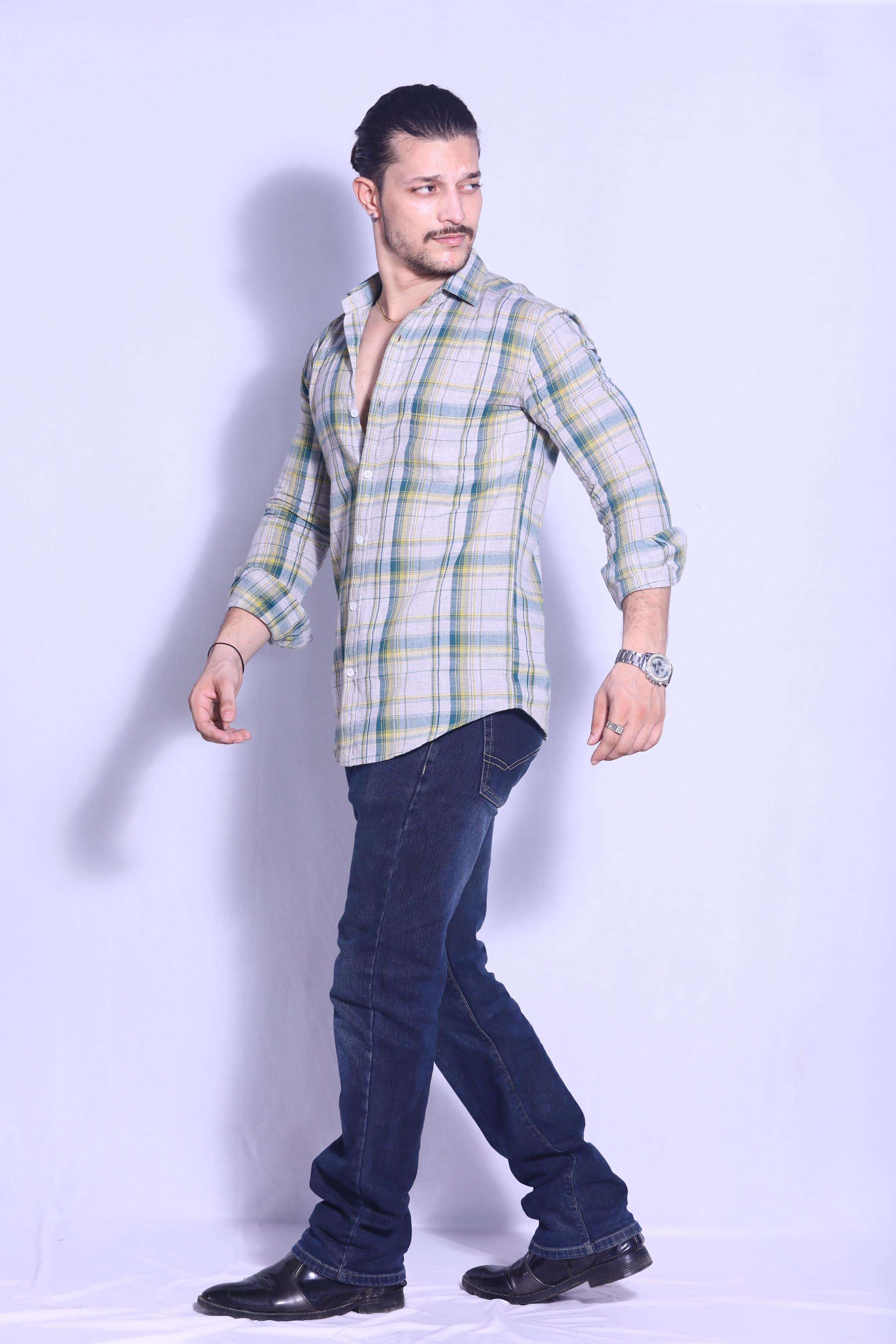 Light Grey Check Shirt