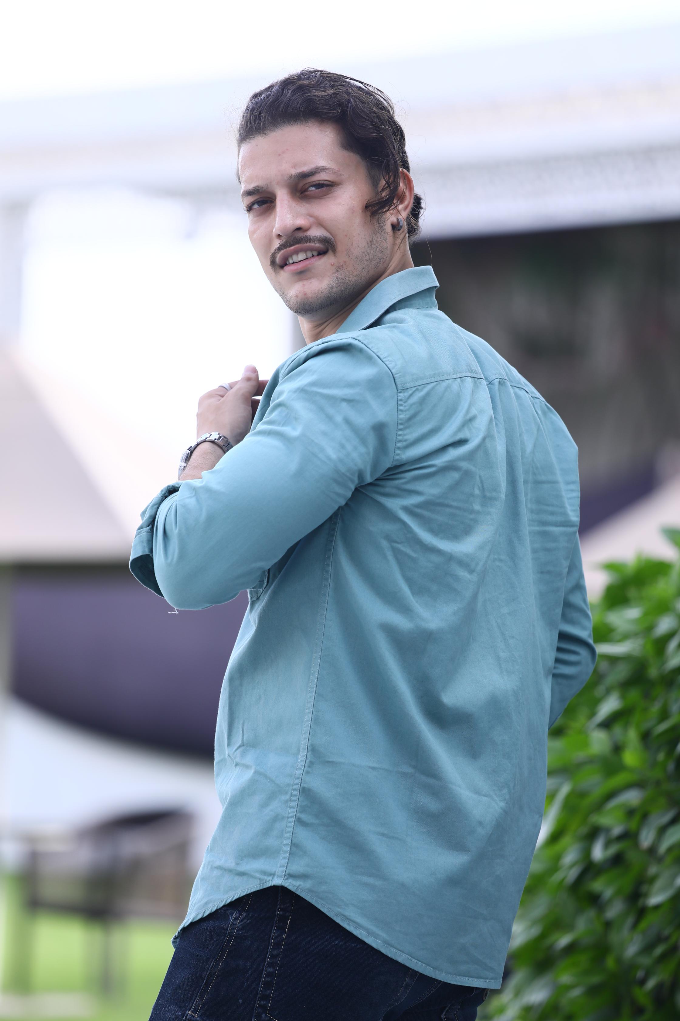 Turquoise Double Pocket Shirt