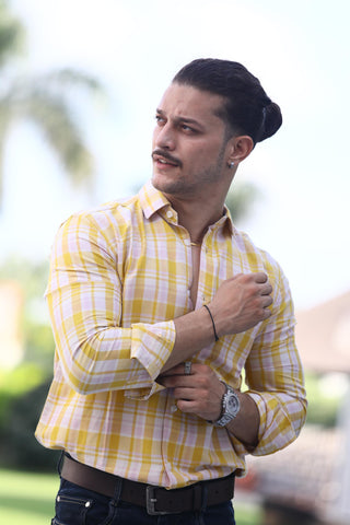 Yellow Check Shirt