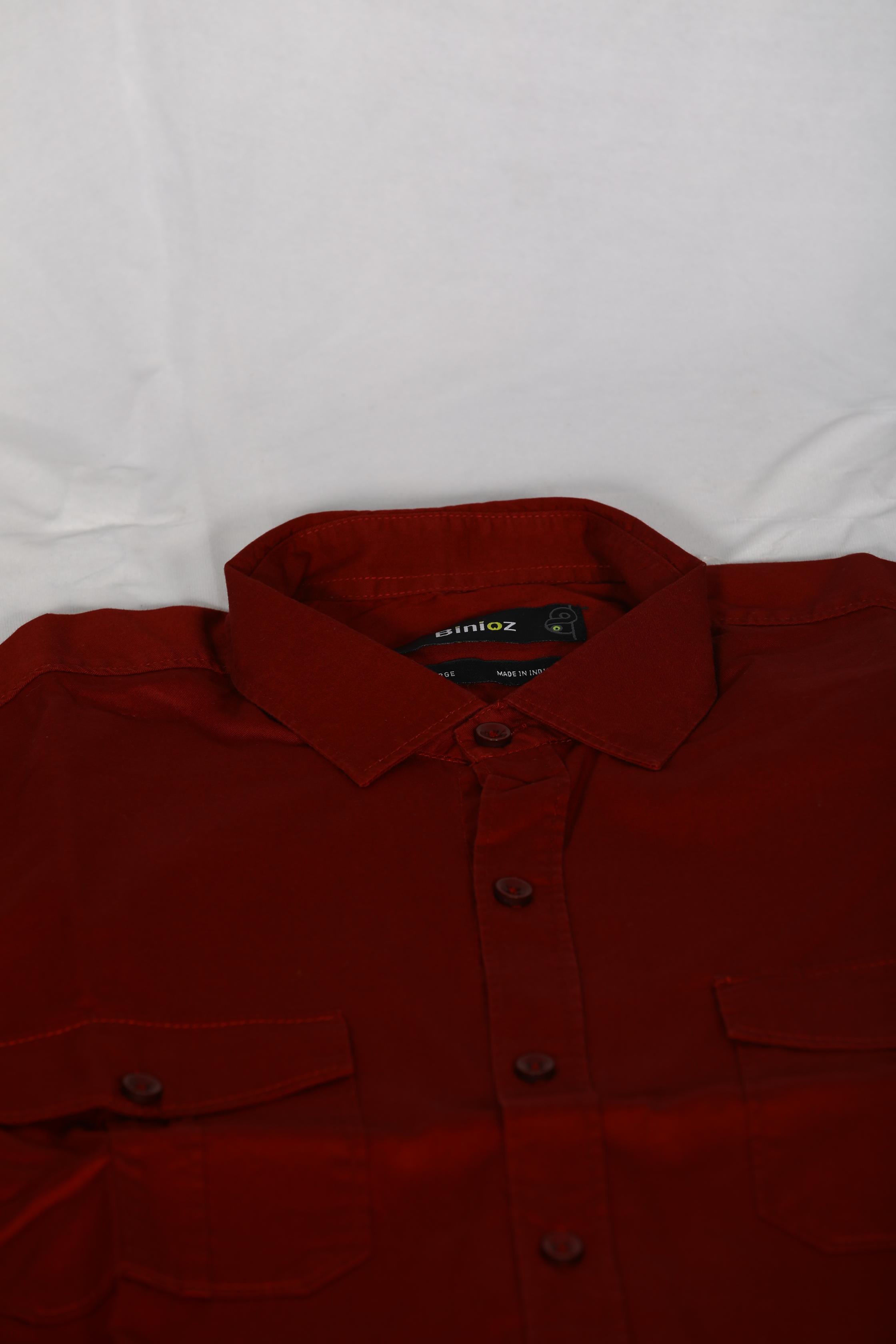 Red Double Pocket Shirt