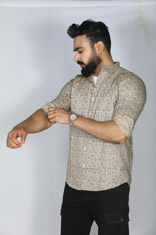 Light Brown Printed Shirt