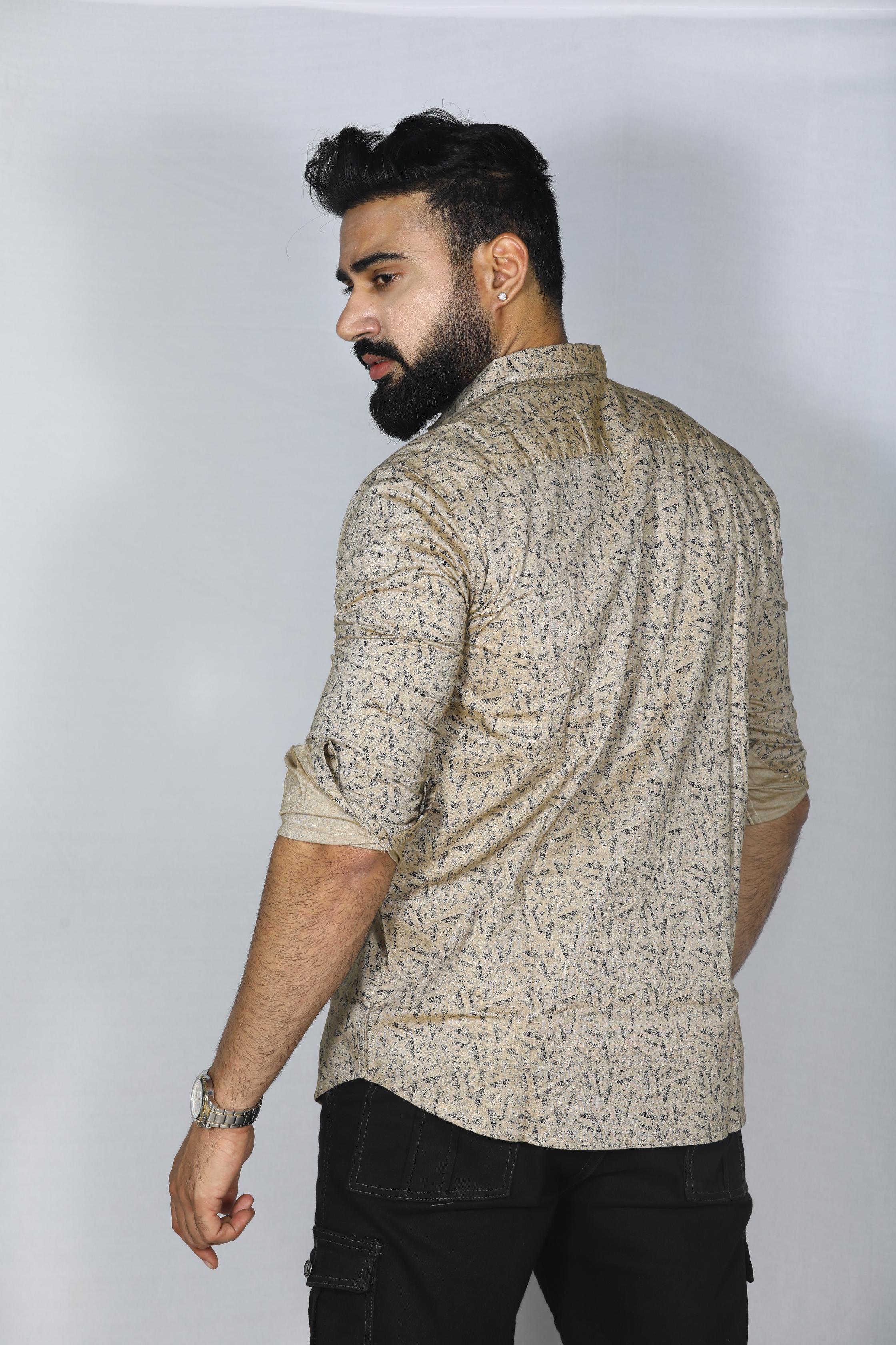 Light Brown Printed Shirt