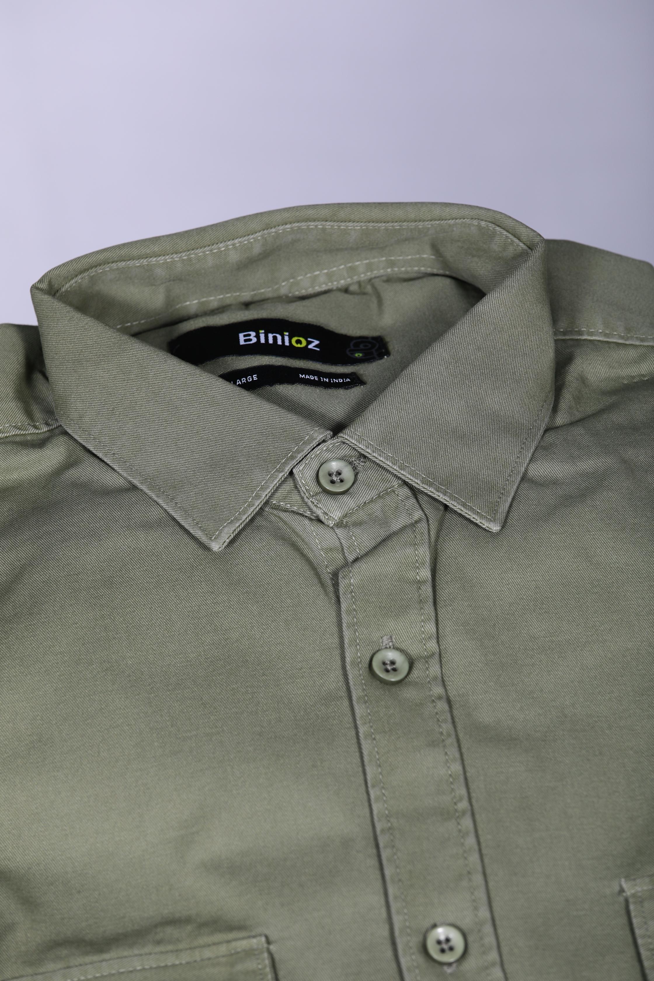 Green Double Pocket Shirt