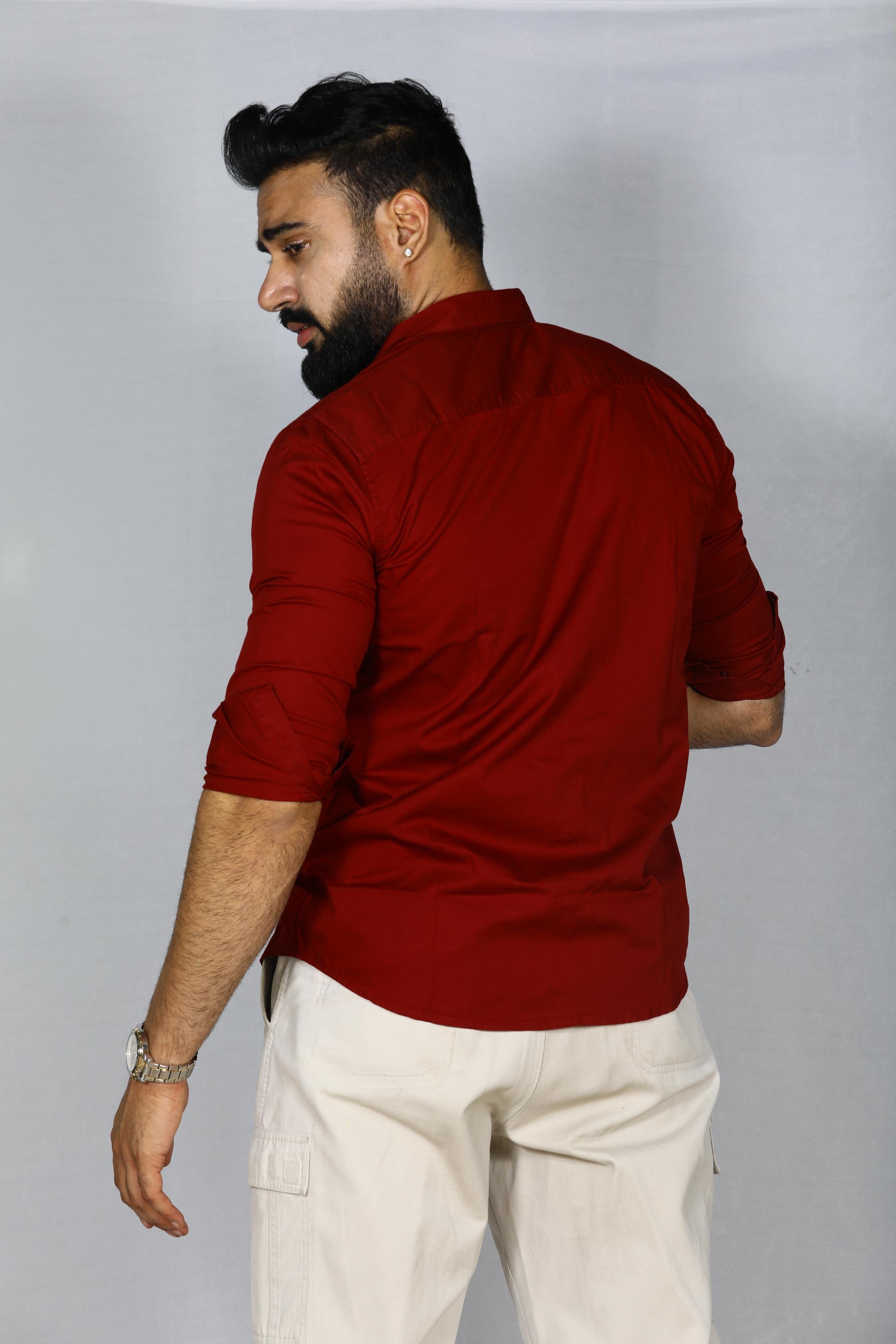 Red Double Pocket Shirt