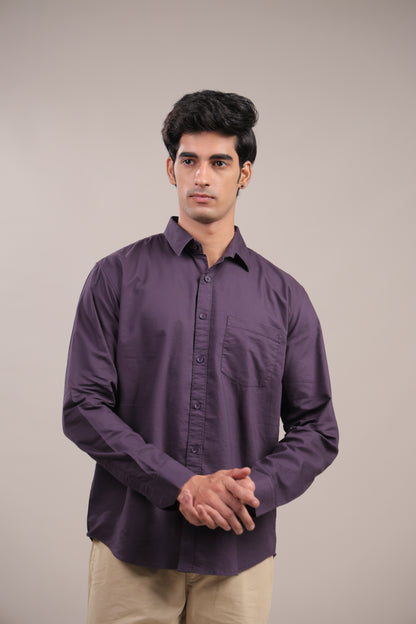 Niyam – Plain Purple Oxford Shirt