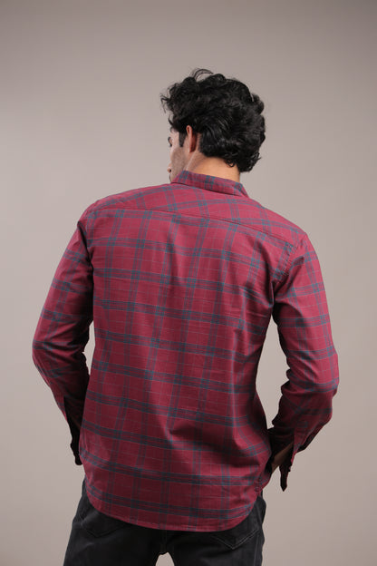 Manthan – Checkered Shirt (Red)