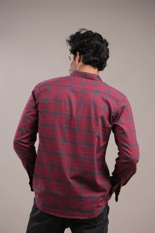 Manthan – Checkered Shirt (Red)