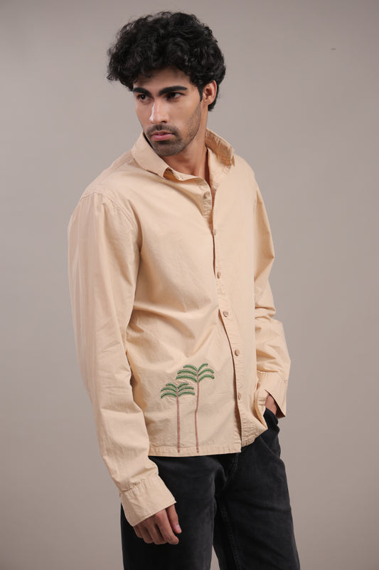 Prakriti – Cream Embroidered Recycled Shirt