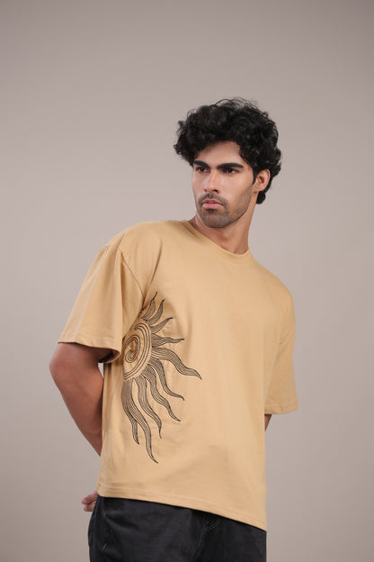 Sutra – Cream Embroidered T-Shirt