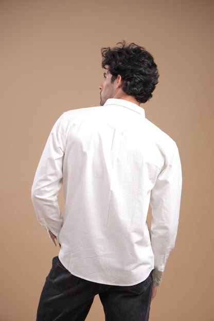 Niyam – Plain White Oxford Shirt