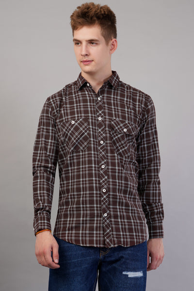 シャツ IONSEOUL Caroon Two Pocket Check Shirt JE378 Scott Graph Check Shirt - Bullock & Jones