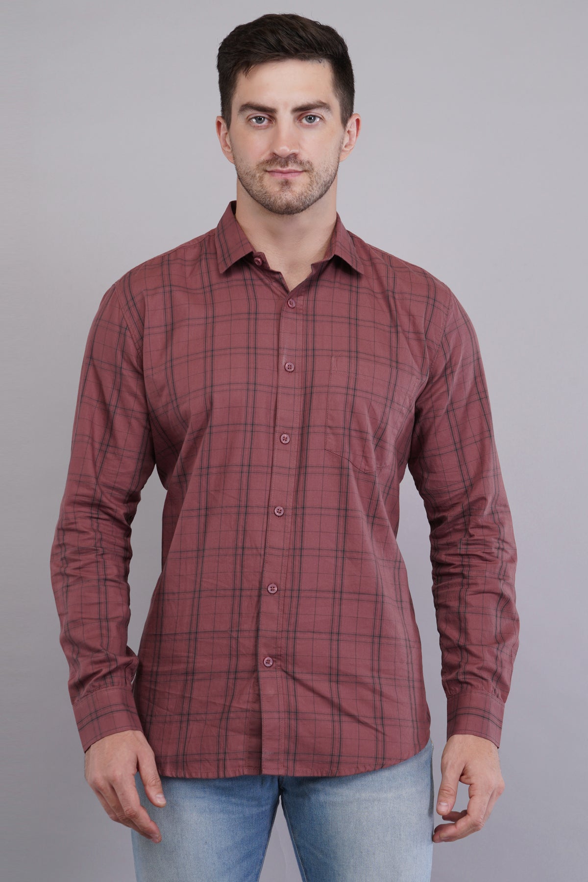 Terracotta Check Shirt