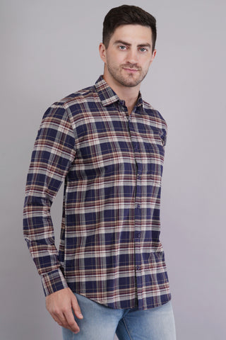 Midnight Navy Check Shirt