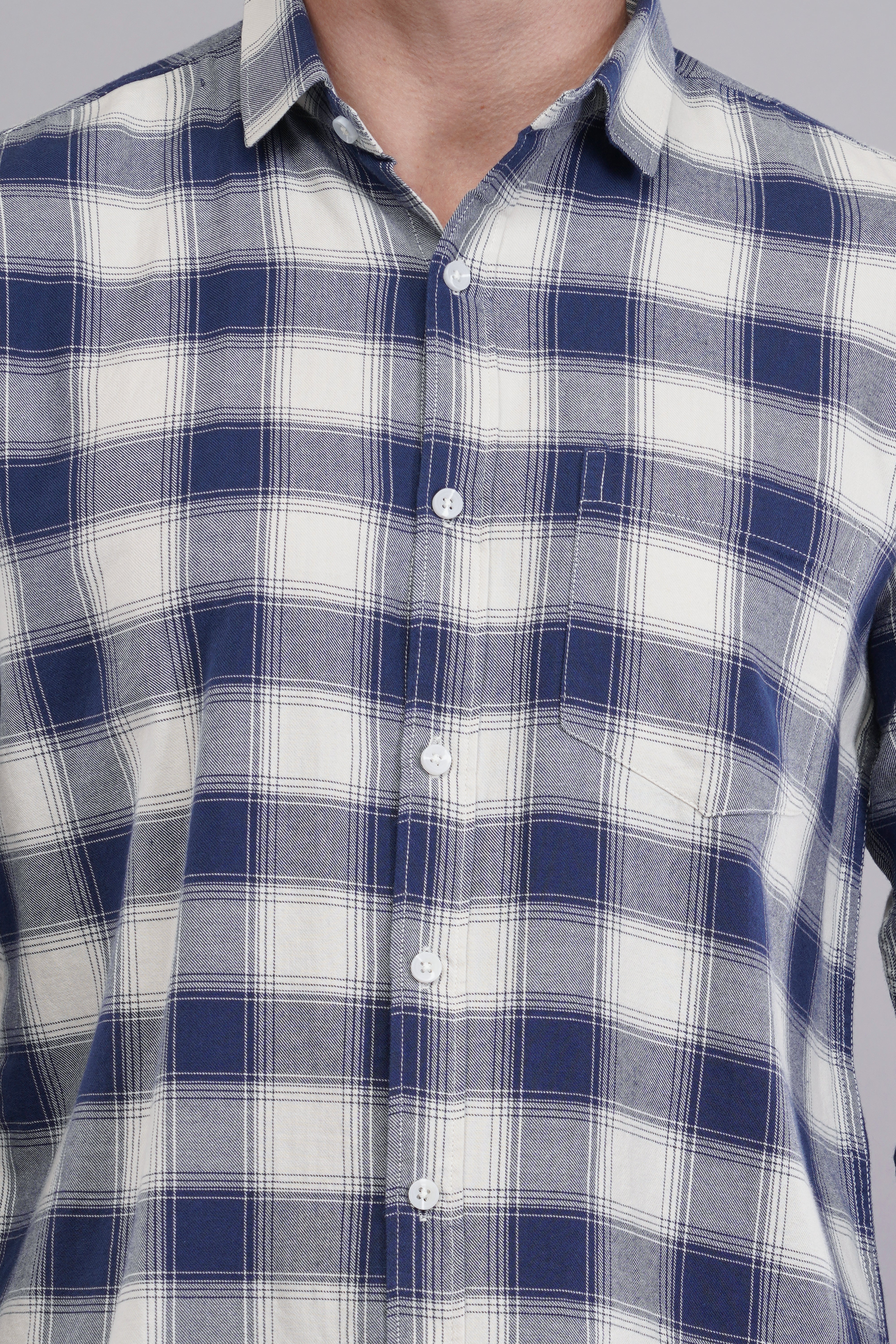 Navy Heritage Check Shirt