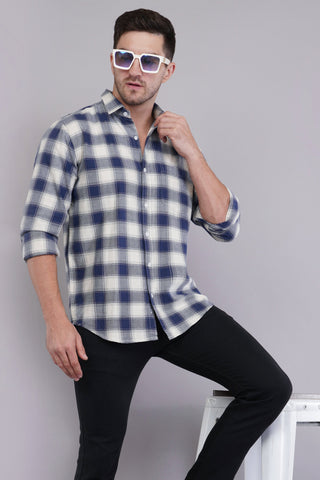 Navy Heritage Check Shirt