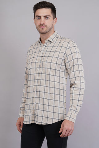 Sandstone Grid Check Shirt