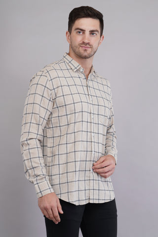 Sandstone Grid Check Shirt