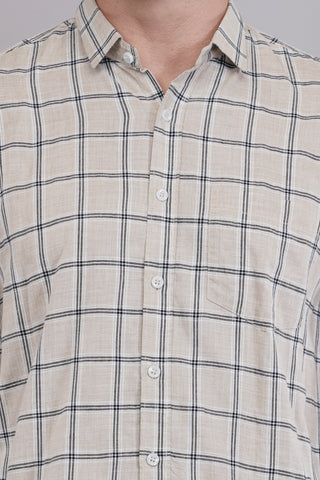 Sandstone Grid Check Shirt