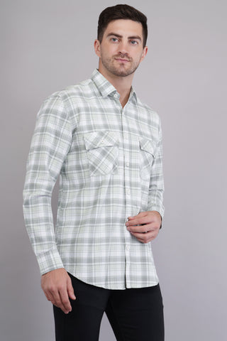 Misty Sage Plaid Shirt