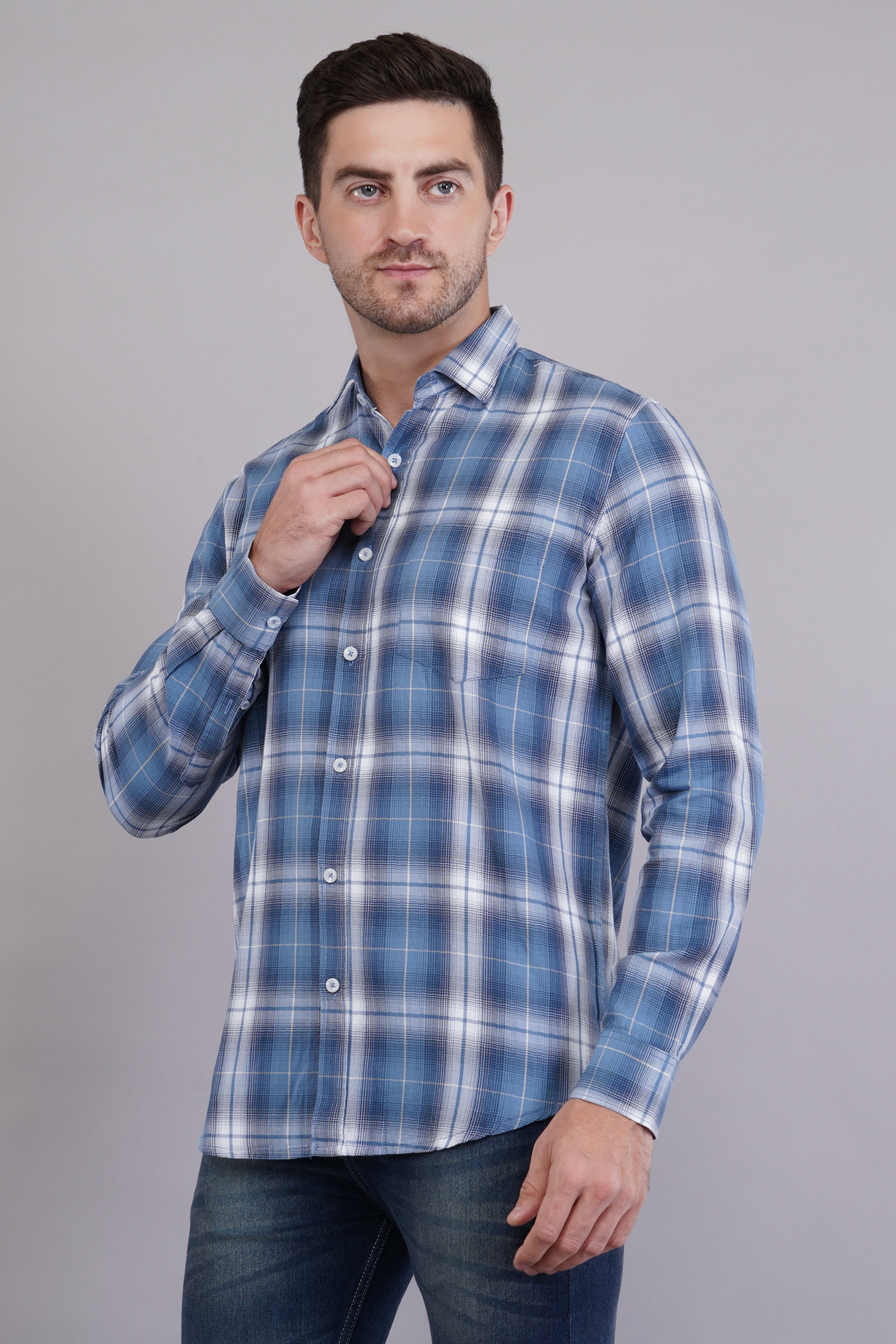 Azure Classic Check Shirt