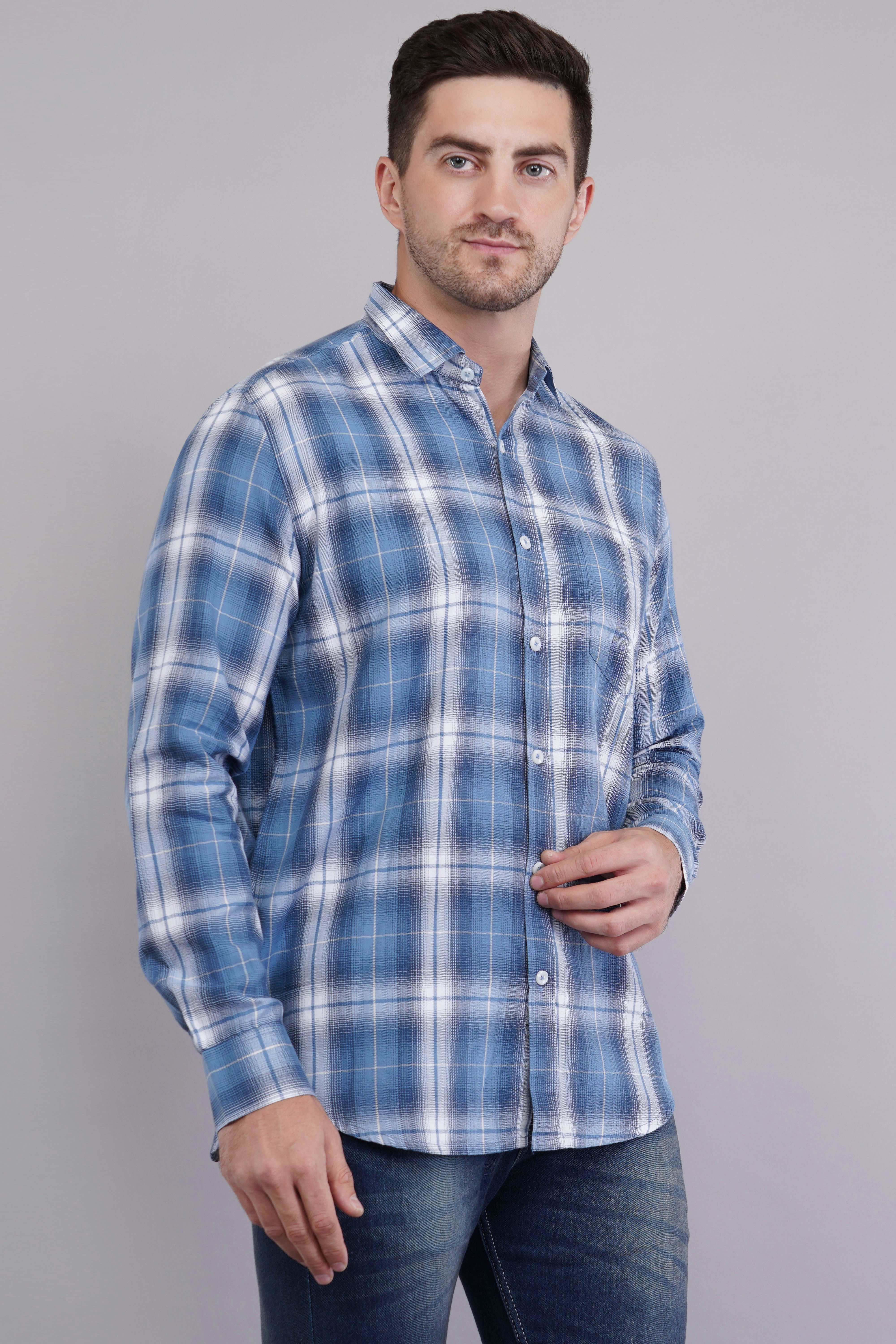 Azure Classic Check Shirt