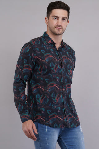 Midnight Flora Printed Shirt