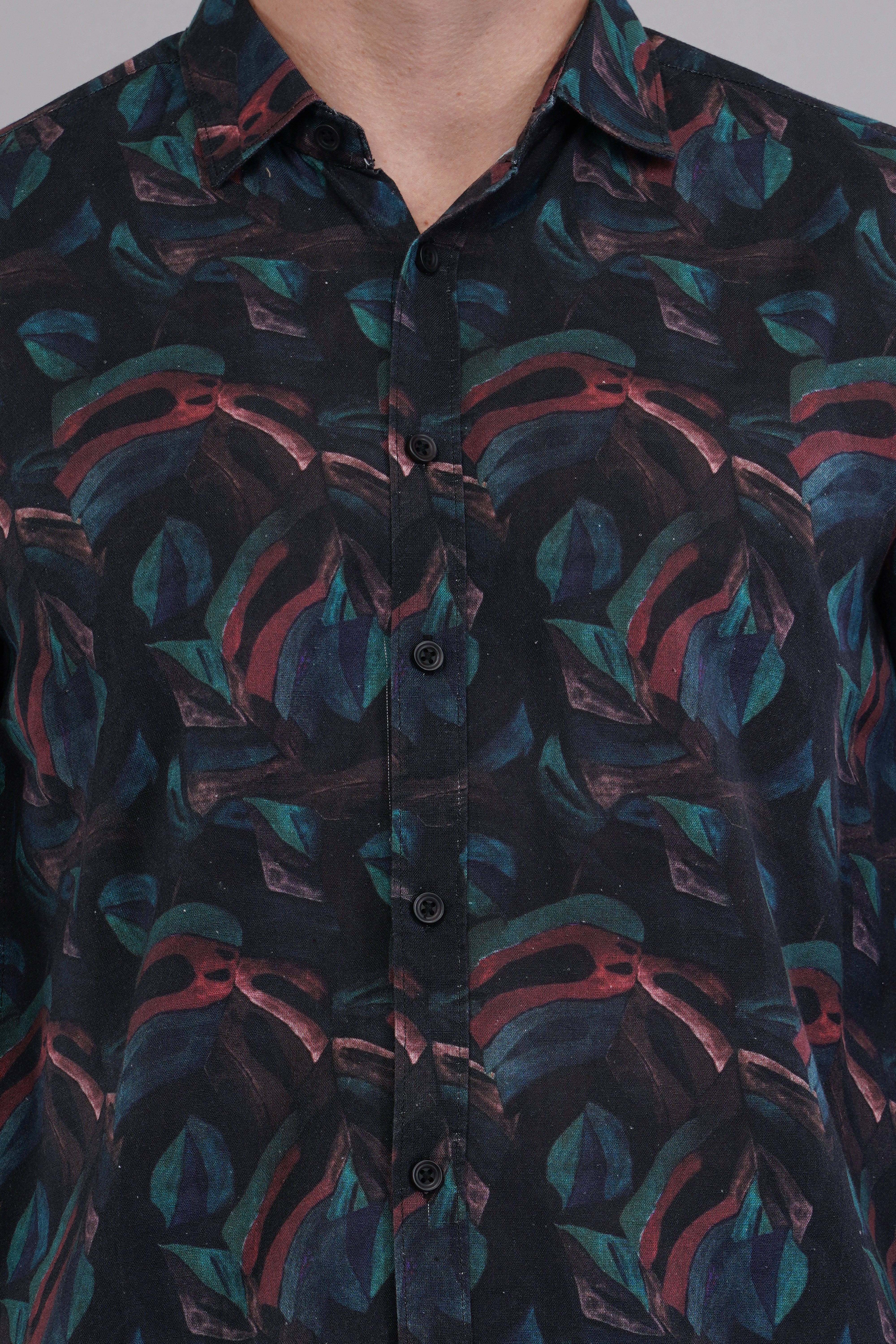 Midnight Flora Printed Shirt