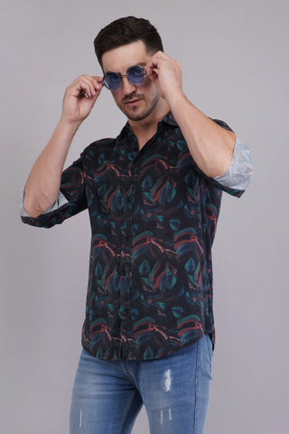 Midnight Flora Printed Shirt