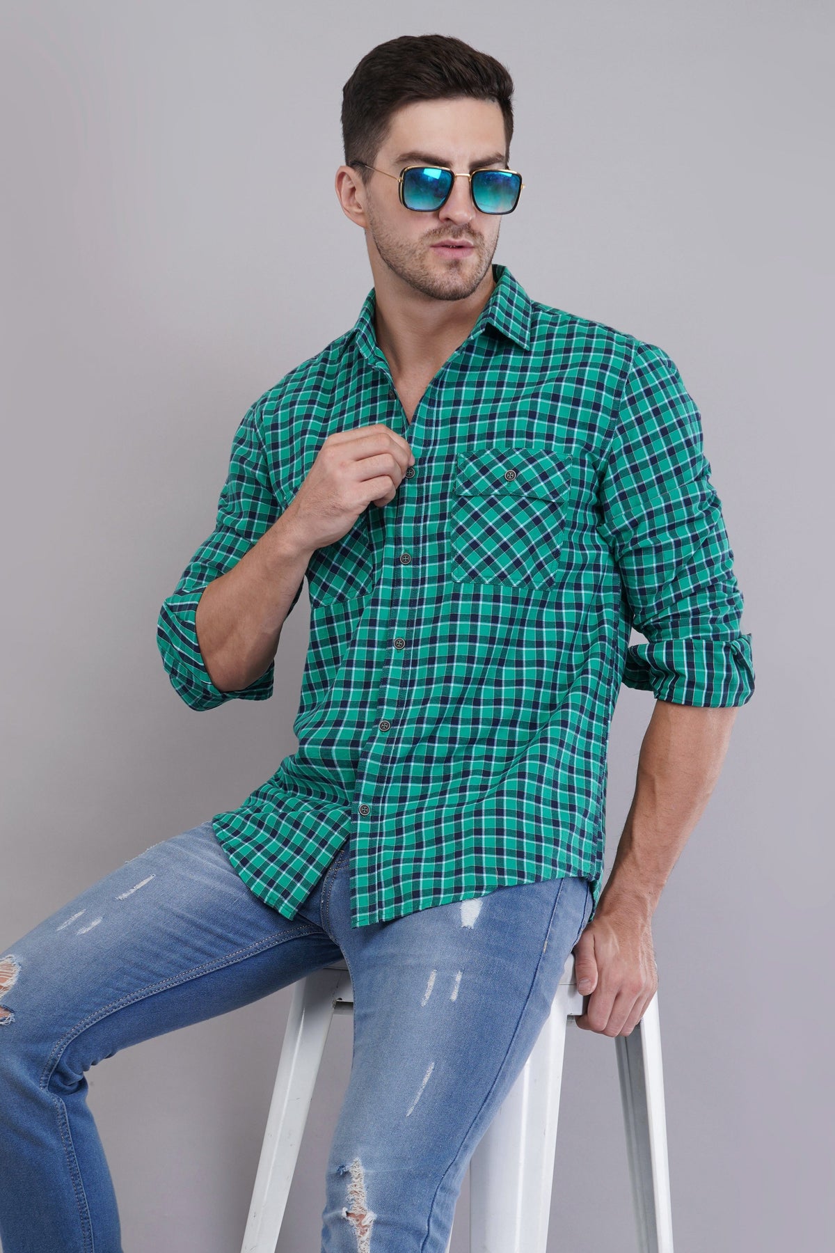 Green Check Shirt