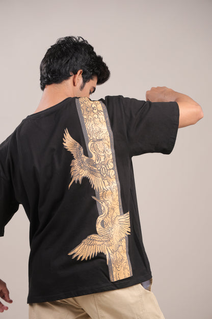 Chhaap – Black Dove Printed T-Shirt - Binioz