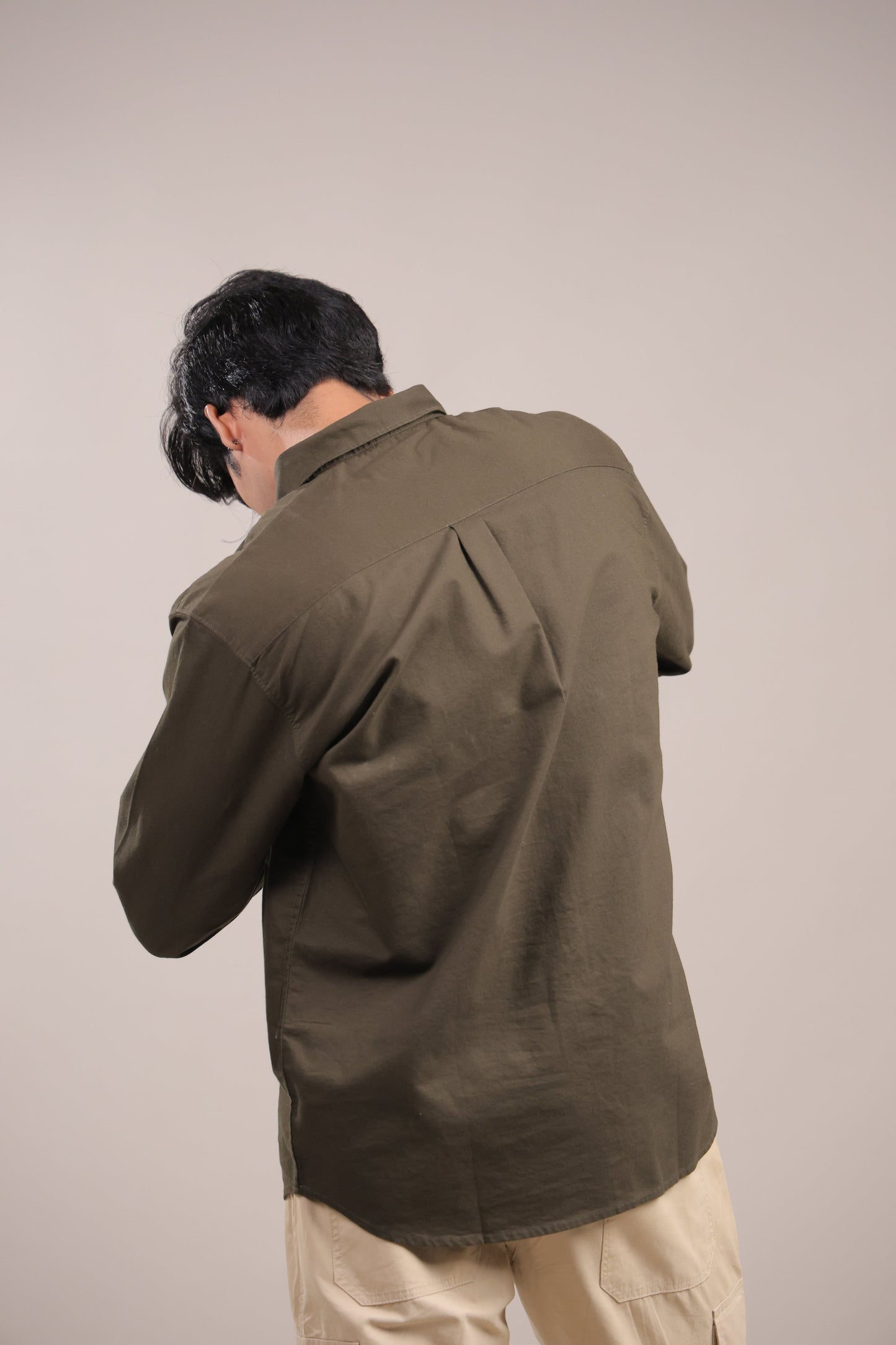 Niyam – Plain Dark Green Oxford Shirt - Binioz