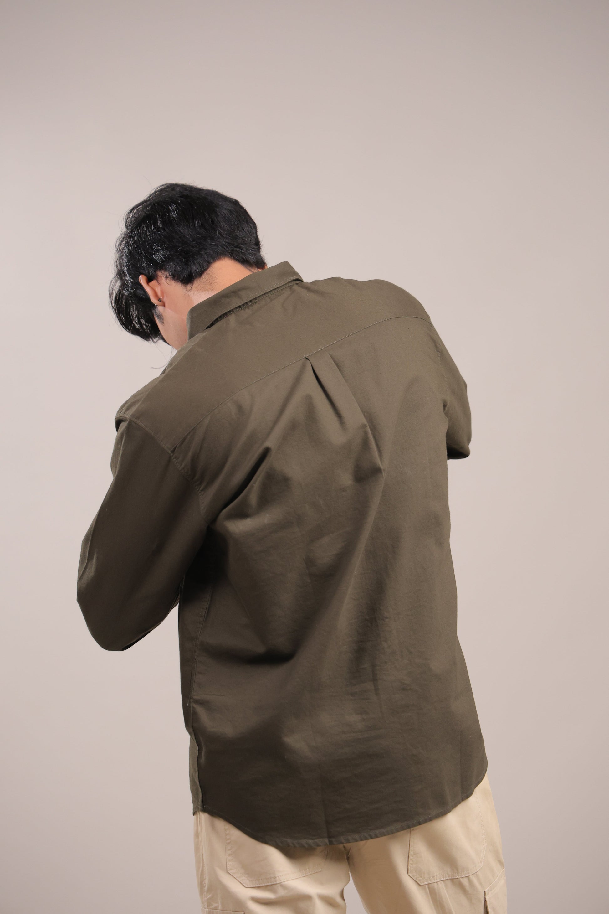 Niyam – Plain Dark Green Oxford Shirt - Binioz