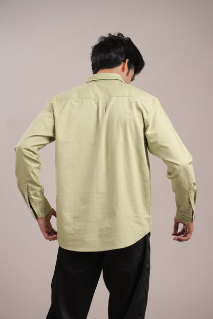 Niyam – Plain Light Green Oxford Shirt - Binioz
