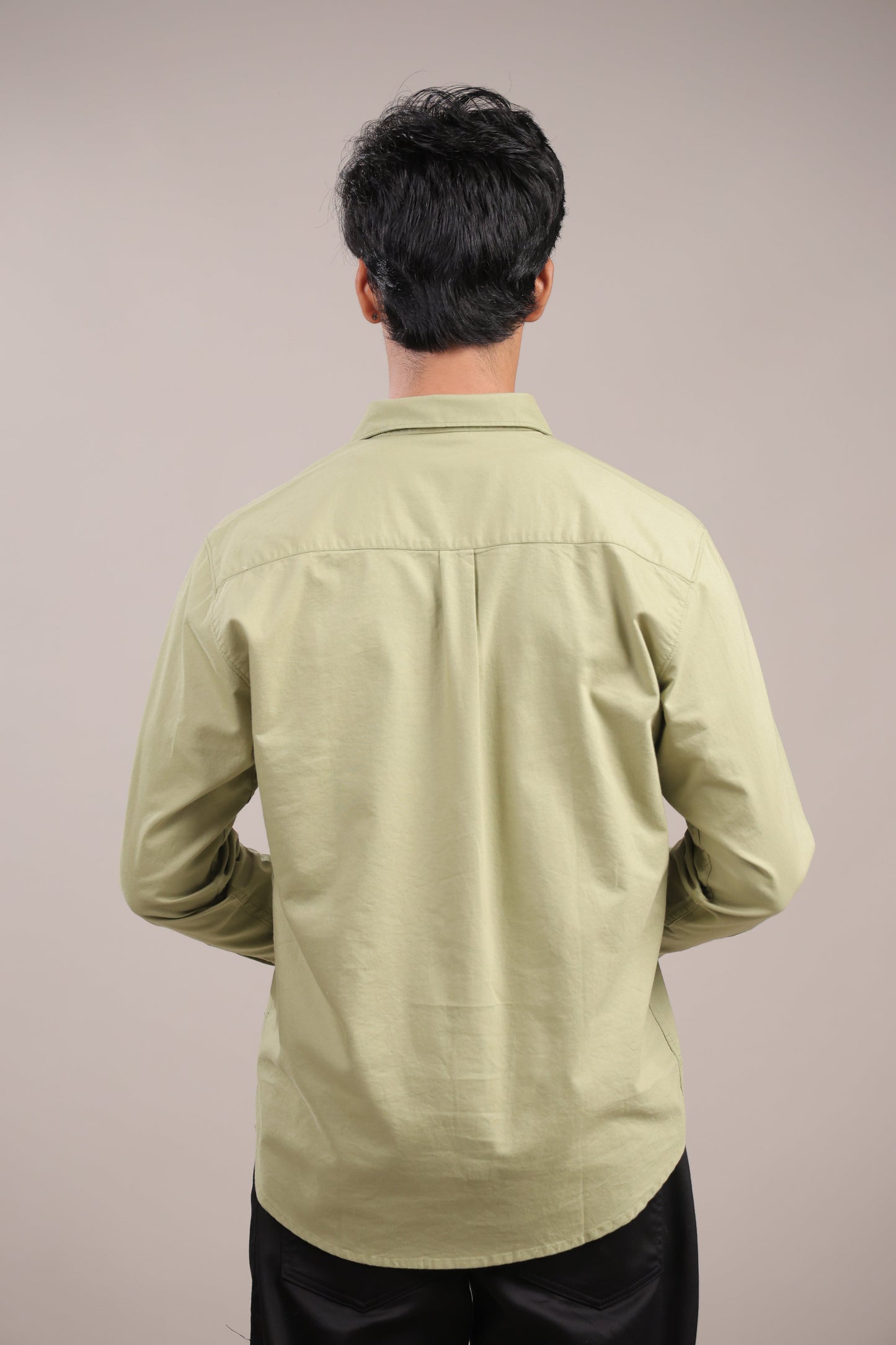 Niyam – Plain Light Green Oxford Shirt - Binioz