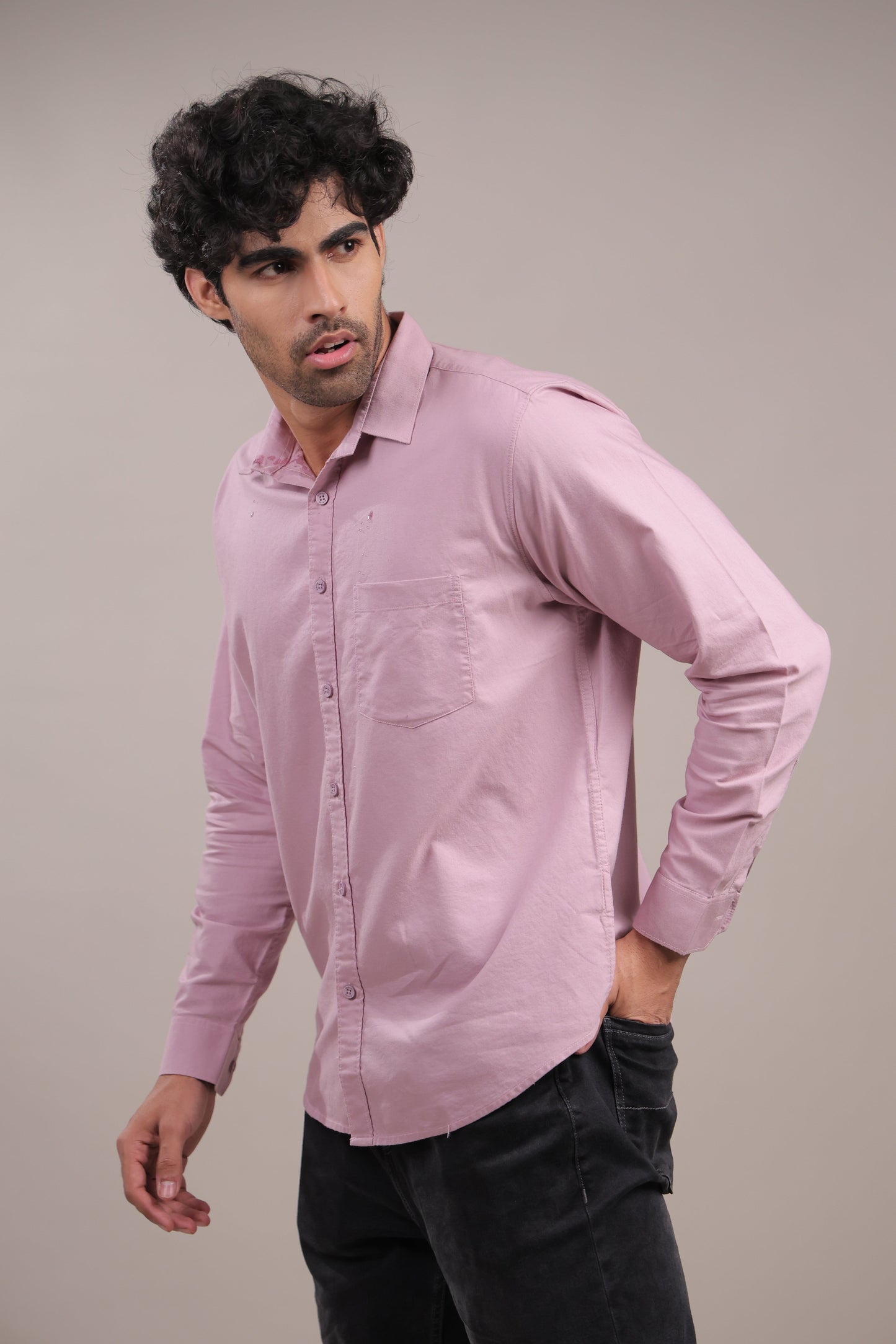 Niyam – Plain Pink Oxford Shirt - Binioz