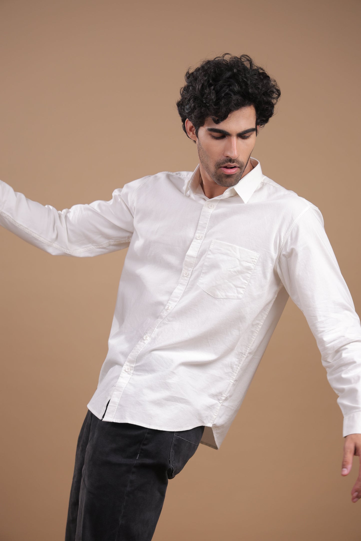 Niyam – Plain White Oxford Shirt - Binioz