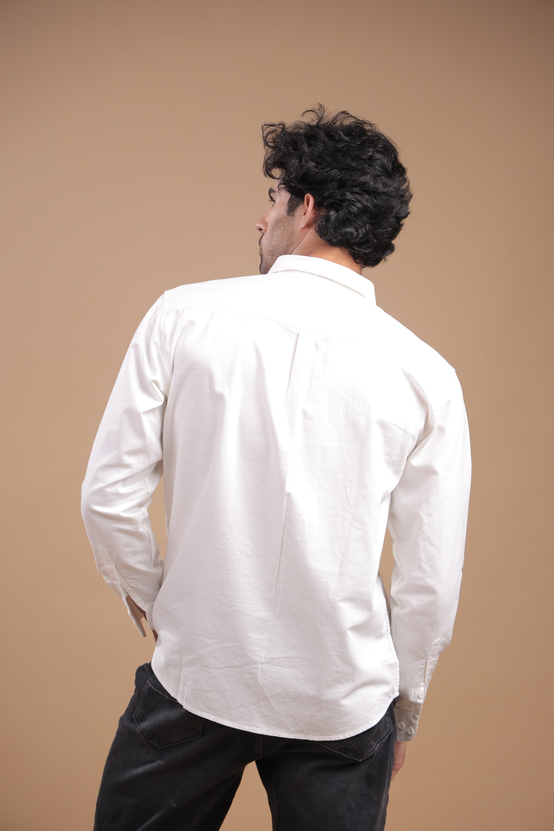 Niyam – Plain White Oxford Shirt - Binioz