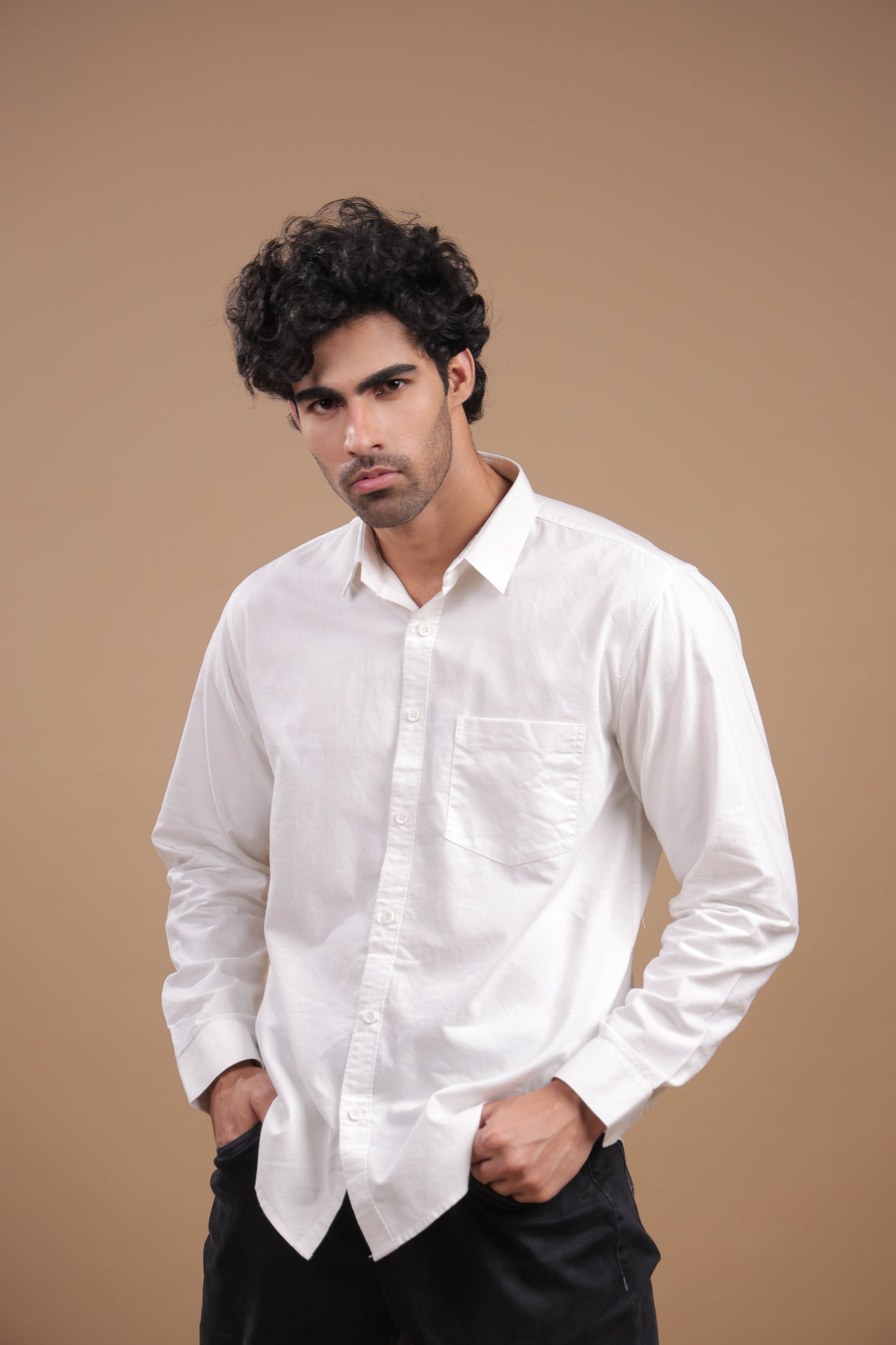 Niyam – Plain White Oxford Shirt - Binioz