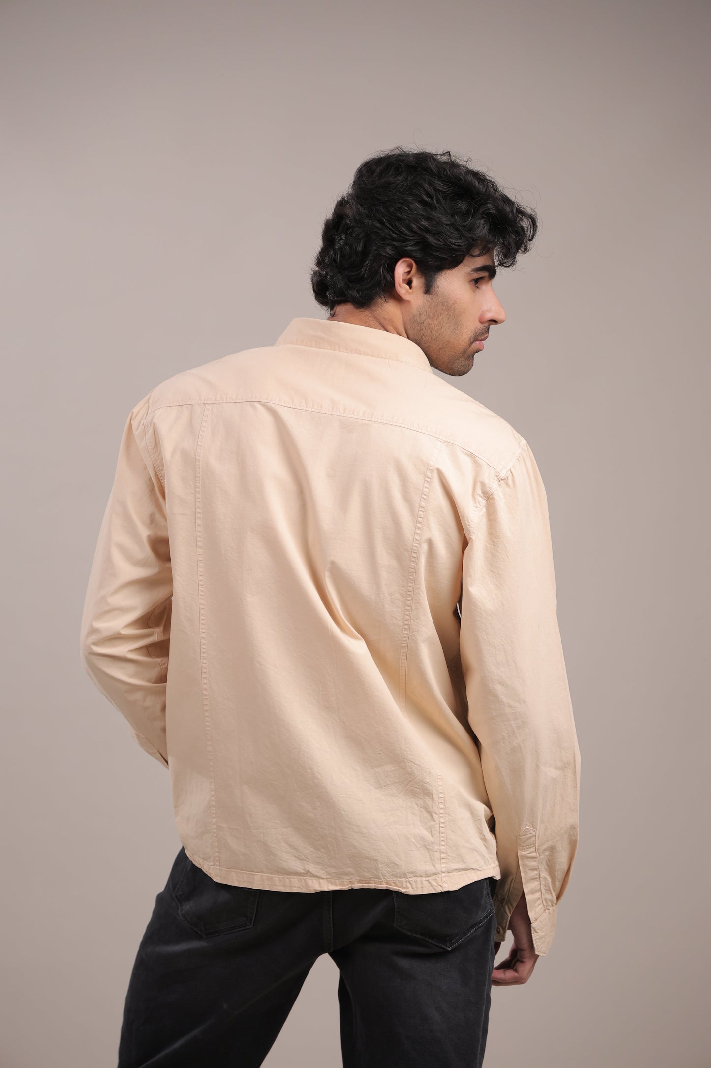 Prakriti – Cream Embroidered Recycled Shirt - Binioz