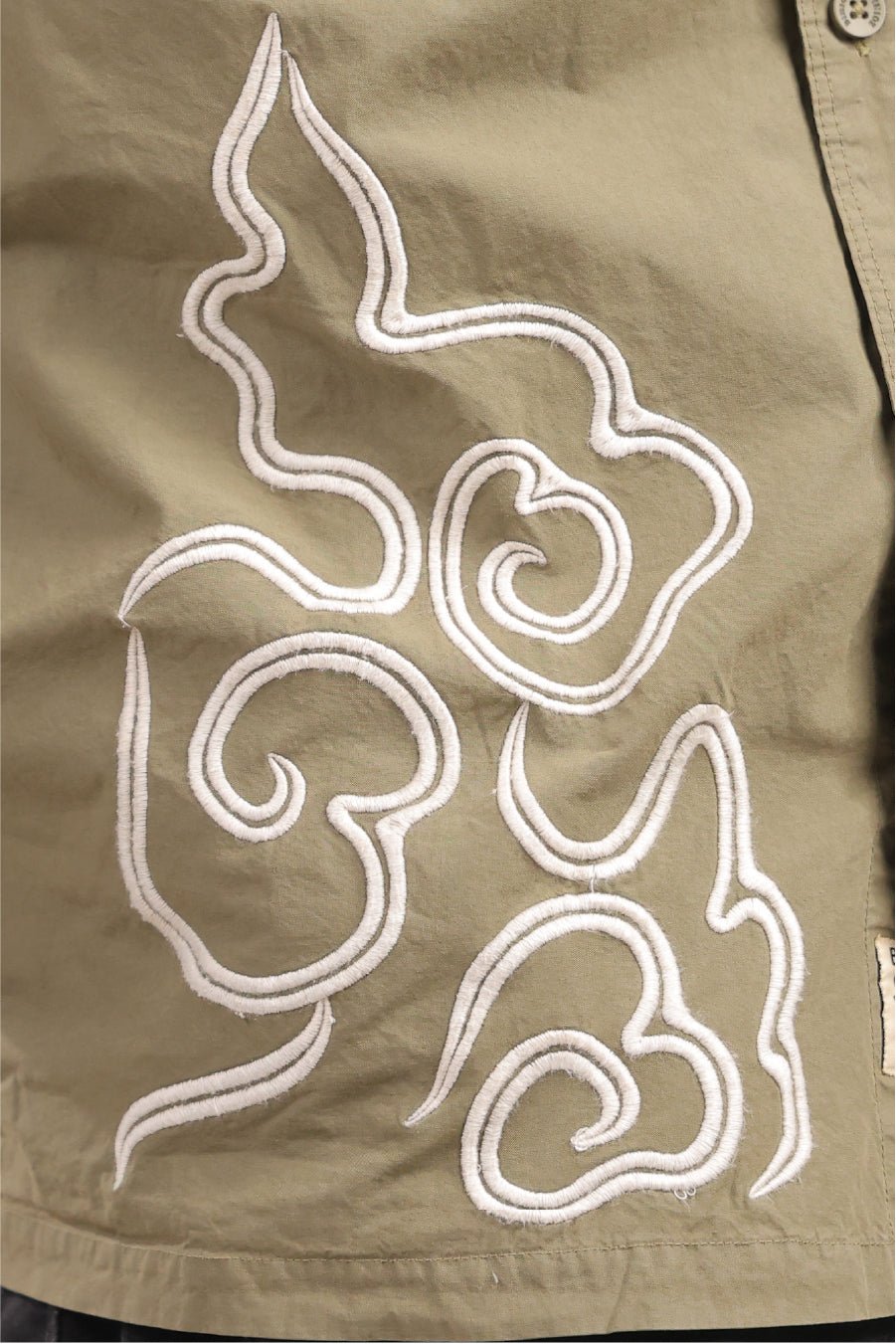 Prakriti – Green Embroidered Recycled Shirt - Binioz