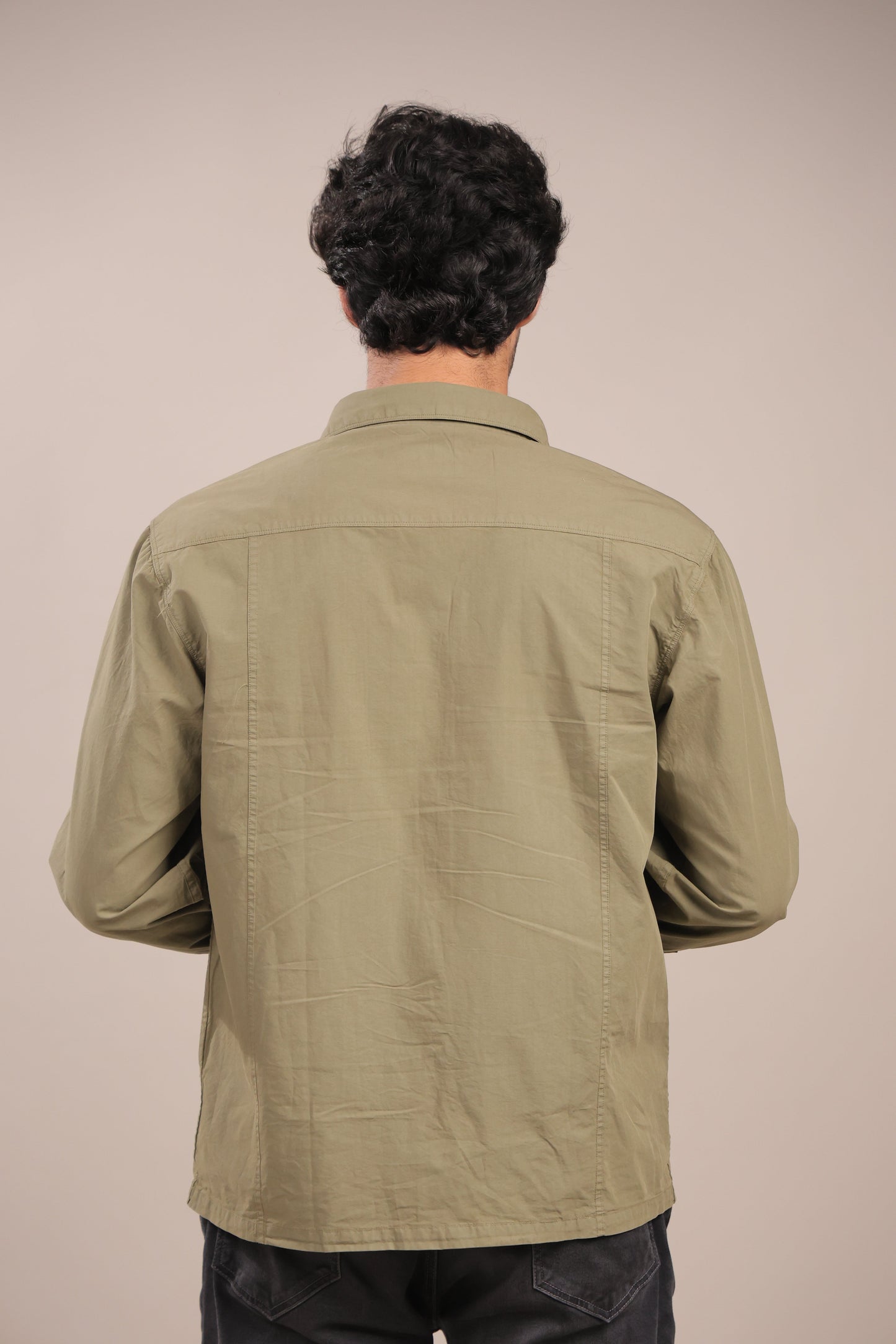 Prakriti – Green Embroidered Recycled Shirt - Binioz